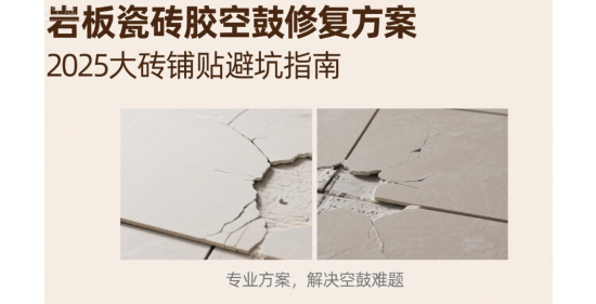 巖板瓷磚膠空鼓修復(fù)方案-2025大磚鋪貼避坑指南