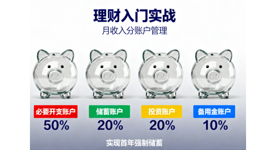 理財入門實(shí)戰(zhàn)：月收入如何分賬戶管理，實(shí)現(xiàn)首年強(qiáng)制儲蓄